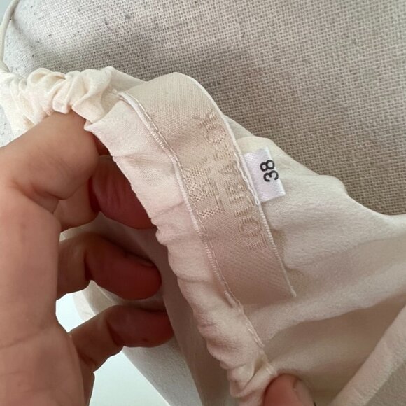 Loubarok LBK Beige Ruffle Sheer Fabric Dress Size 38 / VIBE - Picture 5 of 6